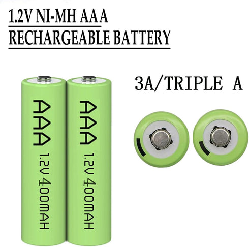 12 Packs 1.2V AAA 400mAh Ni-MH Rechargable Batteries for Garden Landscaping Solar Lights (AAA Size Cell)...
