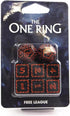 Free League Publishing: The One Ring: Black Dice Set - 8 Engraved Dice, Black with Red Numbers, Tabletop Roleplaying Game Accessory, Lord of The R...