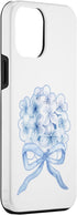 iPhone 12 Pro Max Grandmillennial Blue Hydrangea Bow Case...