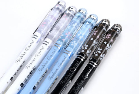 Clear Flower Top Style 0.7mm Mechanical Pencils Set, 6pcs Mechanical Pencils and 80pcs 0.7mm Refill and 4pcs Eraser for School Writing, Drafting G...