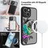 OOK Case for iPhone 15 Compatible with Magsafe Colorful Flower & Black Butterfly Design Drop-Resistant Skin-Friendly Cover Anti-Slip Full-Body Pro...