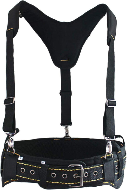 AISENIN Heavy-Duty Tool Belt Suspenders for Men, 3 Point Padded Suspenders Construction Suspender for Tool Belt...