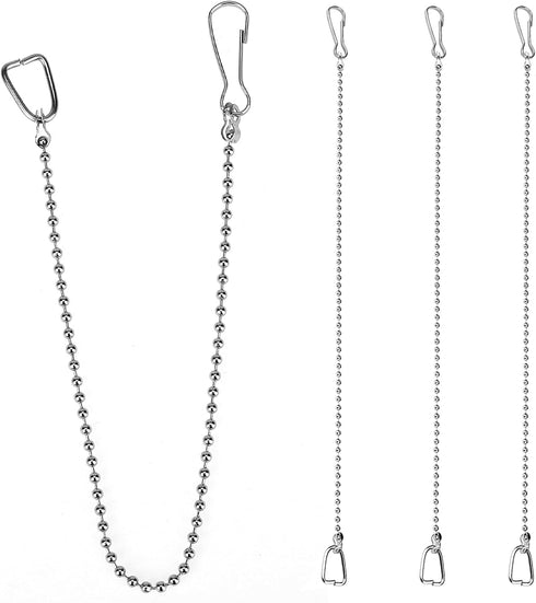 Toilet Flapper Chain 9.8inch,3PCS Stainless Steel Universal Toilet Bowl Chain Replacement With Hook and Ring Toilet Handle Beaded Chain for Most T...