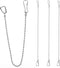 Toilet Flapper Chain 9.8inch,3PCS Stainless Steel Universal Toilet Bowl Chain Replacement With Hook and Ring Toilet Handle Beaded Chain for Most T...