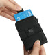 Hayvenhurst AirTag Wallet Holder - Minimalist Slim Front Pocket Wallet - Air Tag Genuine Leather Cash Credit Card Sleeve Wallet GPS Tracker (Black...