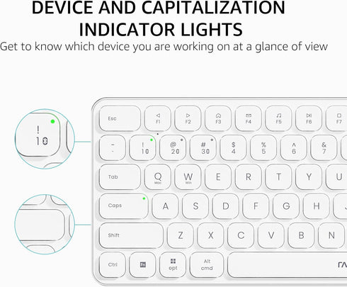 Rapoo 9010M Multi-Device Keyboard and Mouse Combo, 2.4GHz/Bluetooth 5.0/4.0 Wireless Keyboard & Mouse Set for Windows/Mac/Linux/Chrome, Support 4 ...