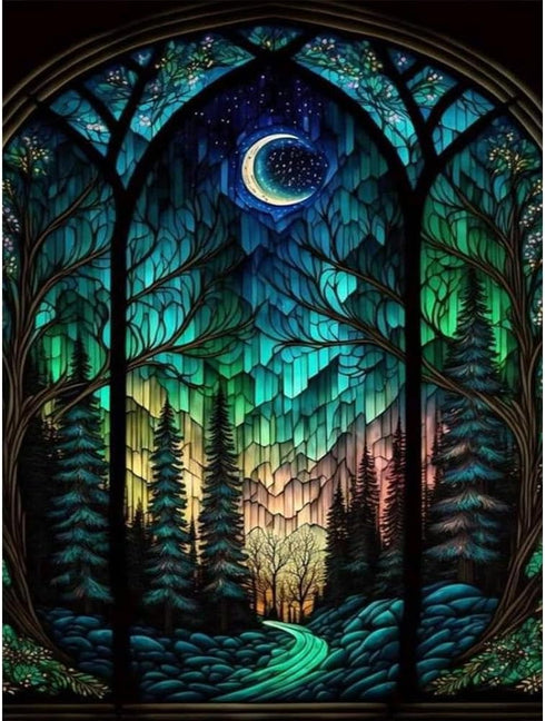 bleihum Starry Night Diamond Painting Kits- Tree Diamond Art for Adults,Gem Painting Crafts for Adults Home Wall Decor,DIY 5D Gem Art Moon Perfect...