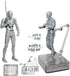 Action Figures Body-Kun DX & Body-Chan DX PVC Figure Model Drawing for S H Figuarts with Box for Artists (Gray, Male)...