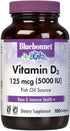 Bluebonnet Nutrition Vitamin D3 5000 IU Softgels, Aids in Muscle and Skeletal Growth, Cholecalciferol from Fish Oil, Non GMO, Gluten, Soy & Dairy ...