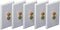 iMBAPrice (5 Pack) Premium 2 Connector Banana Wall Plate - Banana Plug Binding Post Wall Plate for Speakers white...