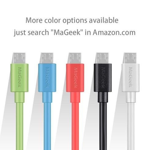 Premium Micro USB Cable High Speed USB 2.0 A Male to Micro B for Samsung, HTC, Sony, Motorola, LG, Google, Nokia and More… (1pc_3.3ft_White)...