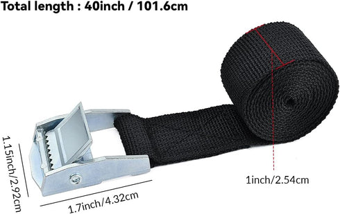 2PCS Lashing Straps with Buckles Adjustable, Up to 600lbs,Tie Down Straps for Motorcycle, Cargo, Trucks,Trailer,Luggage (1" x 3.3')...