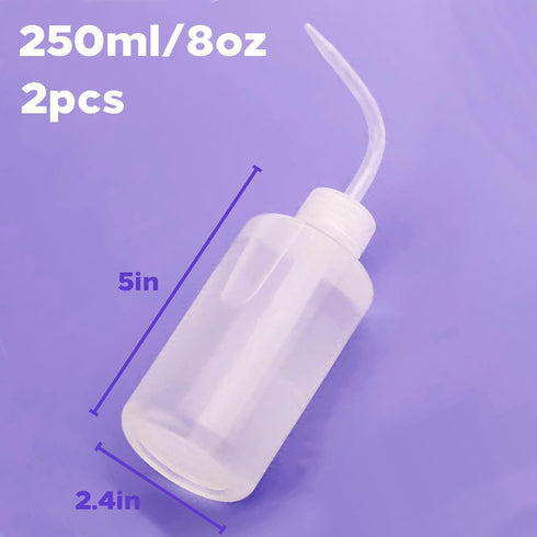 Tattoo Wash Bottles - 2pcs 250ml/8oz Tattoo Squeeze Bottle Tattoo Wash Bottle Watering Tools,Economy Plastic for Tattoo Supplies...