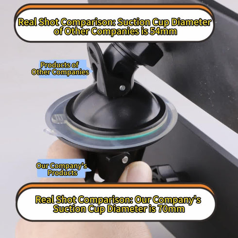 Anti-Glare Universal Rear View Mirrors - with Adjustable Large Suction Cup, Come with 2 pcs 360° Wide Blind Spot Mirrors with ABS Housing for Cars...
