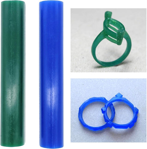2 Pieces Carving Wax Ring Tube for Making Rings, Lost Wax Casting Supplies Hard Modeling Wax for Jewelry Ring Casting Mold Kit Ring Making with Wa...