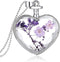car Rearview Mirror Charm of Eternal Flower Heart-Shaped, K9 Crystal Double-Sided Transparent Color...