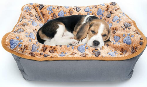 SUNLAND Premium Flannel Pet Blanket Super Soft Warm Sleep Mat Cute Paw Print Pet Blanket for Cats,Puppy,Small Medium Large Dog 30 Inch x 40 Inch...