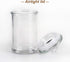 Mini Glass Apothecary Jars, Bathroom Storage Organizer Canisters for Cotton Swabs, Cotton Balls, Makeup Sponges, Bath Salts, Hair Ties, Makeup - S...