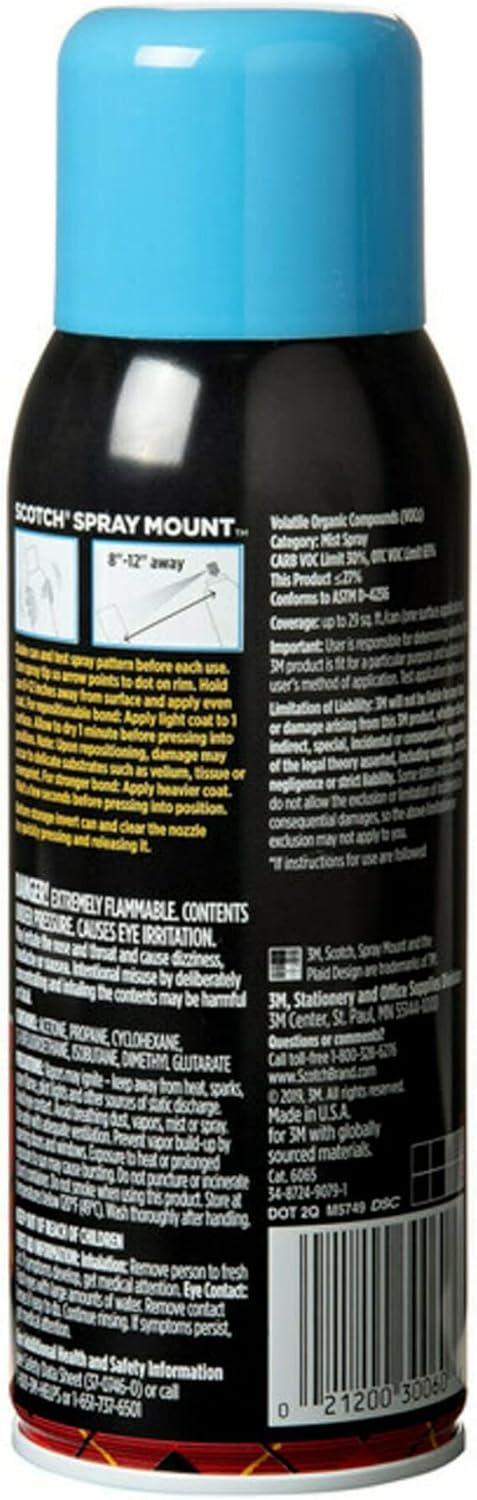 Scotch 6065 Spray Mount Adhesive, Repositionable,10.25 oz....