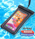 Sea,Sand&Sun Floating Waterproof Phone Case, Waterproof Cellphone Bag, Floatable, Waterproof Phone Pouch, Clear Design, Touch Screen, Beach Swim T...