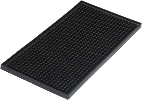 Yisharry li Bar Mat 6" x 12" Kitchen Square Rubber Service Spill Mat PVC Black KTV Bar Drying Dish Mats...