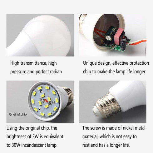 12V Low Voltage LED Light Bulbs - Daylight 7W E26 Standard Base 60W Equivalent - DC Bulb for RV, Solar Panel Project, Boat, Garden Landscape, Off-...