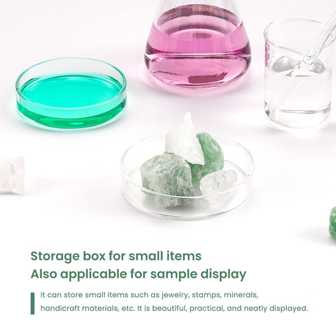Huanyu 60mm Glass Petri Dish with Lids High Borosilicate Glass Petri Dishes Bacterial Culture Dishes for Lab Science Experiment (5pcs: 60mm)...