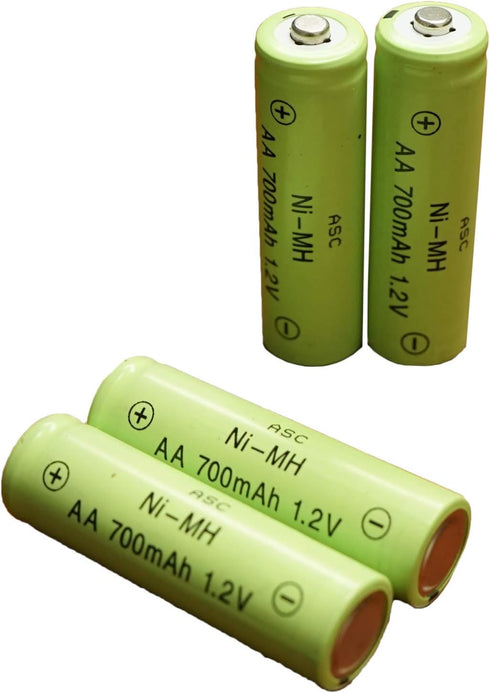 ASC Solar Light AA Ni-MH Rechargable Batteries (Pack of 12) (AA 700mAh)...