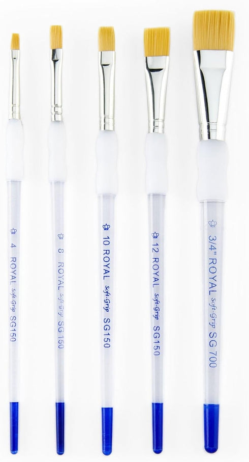 Royal & Langnickel SG-304 5 Piece Flat Brush Set...