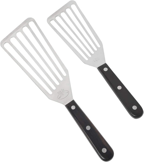 Fish Spatula, 2 Pack Stainless Steel Metal Spatula, Slotted Spatulas for Cooking, Flipping, Turning, Frying and Grilling...