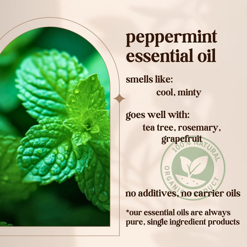 Peppermint Essential Oil - 100% Pure & Natural, Organic, Undiluted for Aromatherapy, Skin, Hair, Diffuser (0.33oz - 10ml)...