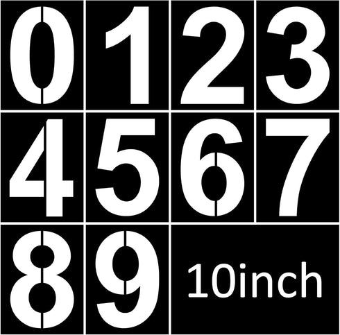 10 Inch Number Stencils Set Plastic Number Stencils Reusable Digital Templates for Cake Stencil Address Number Painting Stencils Templates...
