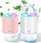 Mini Humidifiers for Bedroom, 2 Pack 200ml Cool Mist Humidifiers for Indoor Plants, Room Humidifiers for Bedroom Quiet Easy Clean Auto Shut-off To...