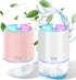 Mini Humidifiers for Bedroom, 2 Pack 200ml Cool Mist Humidifiers for Indoor Plants, Room Humidifiers for Bedroom Quiet Easy Clean Auto Shut-off To...