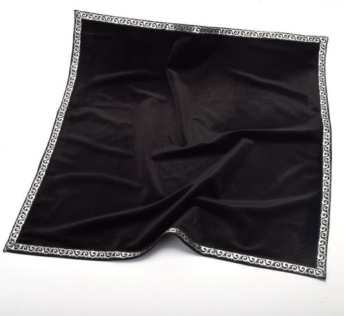 BLESSUME Altar Tarot Table Cloth Divination Wicca Square Velvet Cloth with Tarot Pouch Black...