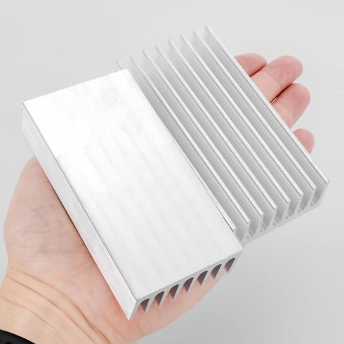 100mm x 51mm x 23mm White Tone Aluminium Radiator Heatsink Cooler Fin for MOS Tube Power Amplifier Transistor 2Pcs Set...