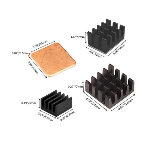 Easycargo Raspberry Pi 4 Heatsink Fan Kit, Cooler 30mm Fan Heatsink for Raspberry Pi 5 4 3 Electronics Robotics Development Boards DIY 3007 30x30x...