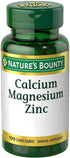 Nature's Bounty Calcium Magnesium & Zinc Caplets, Immune & Supporting Bone Health, 100 Count...