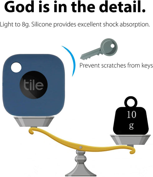 Silicone Case for Tile Pro 2020 & 2018 with Keychains, 2 Pack Anti-scratch Protective Cover with Carabiner (Navy/Fluorescent Green)...
