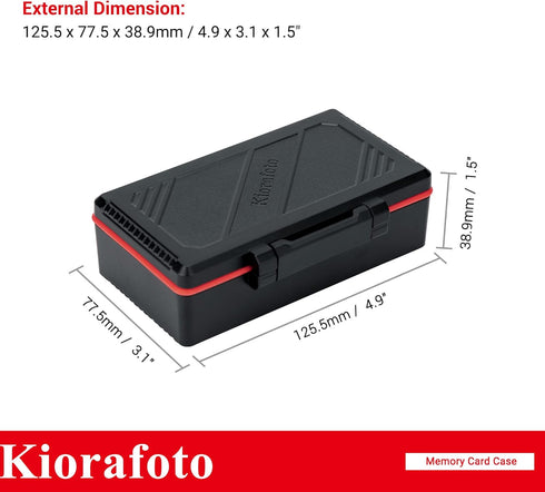 Kiorafoto 36 Slots SD MSD Memory Card Case Holder Water-Resistant Anti-Shock Storage Organizer for 21 SD SDHC SDXC Memory Cards or Switch Game Car...