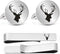 Birthday Gifts For Husband, Stainless Steel Engraved Deer Head Cufflinks Buck Stag Cuff Links Tie Bar Set Men's Jewelry Gifts For Husband Father D...