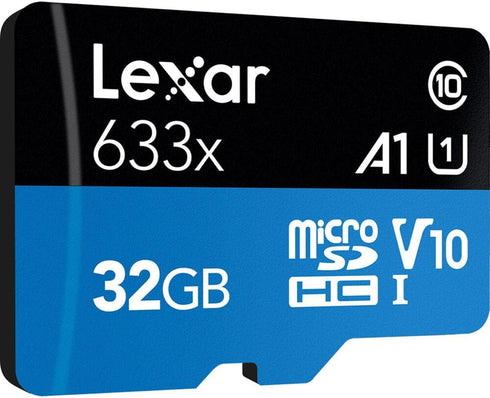 Lexar 32GB (2-Pack) High-Performance 633x micro SD Card w/ SD Adapter, UHS-I, C10, U1, A1, Full-HD & 4K Video, Up To 100MB/s Read, for Smartphones...
