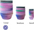 qiqee Jumbo Cupcake Liners 300PCS Gradient Cupcake Cups 6 Designs Pink Blue Gradient Cupcake Papers Baking Cups Cupcake Wrappers (Large Size)...