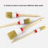 Natural Bristle Chalk Paint Wax Brush Wood Handle Round Paint Brushes for Paint Oil Watercolor Paints Waxing Brushes,Furniture, DIY Art Crafts(7PA...