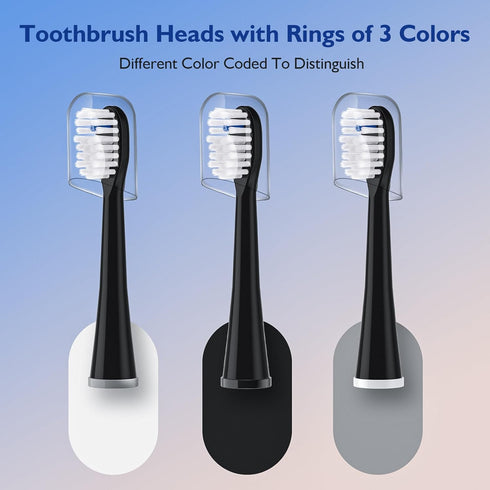 Toothbrush Heads Replacements for Water-Pik Sonic Fusion and Sonic Fusion 2.0, SF01, SF02, SF03 & SF04, Transparent Bristles, Original Shape with ...