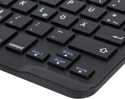 PUSOKEI German Keyboard 10Inch Keyboard German Layout USB Computer Keyboard for Laptops, PC(Black)...