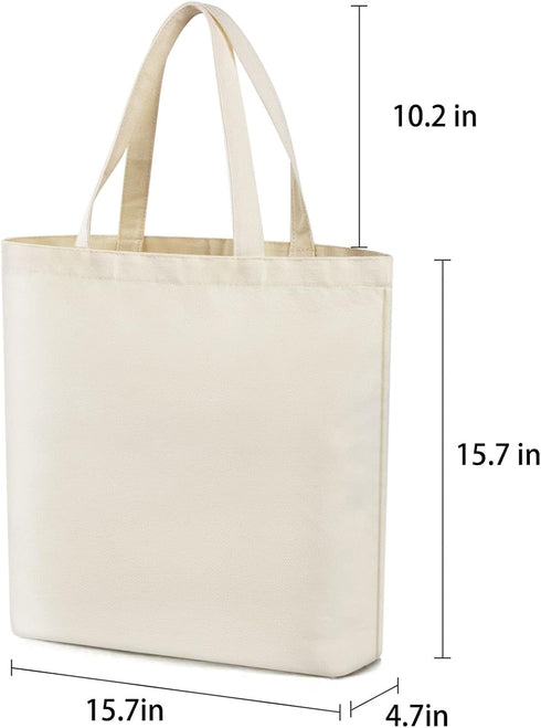 Veyist 2 Pcs Reusable Large Canvas Tote Bags, Blank Multi-purpose Canvas Bags, Suitable for DIY Project, Grocery, Shopping....