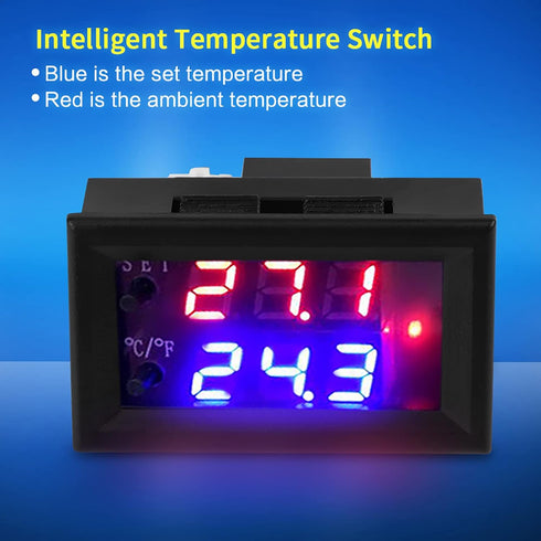 Temperature Controller, PID Temperature Controller Kit Digital Display Microcomputer Thermostat Temperature Controller Switch Temperature Sensor f...