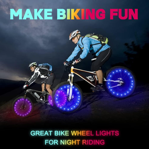 TINANA 2 Tire Pack LED Bike Wheel Lights Ultra Bright Waterproof Bicycle Spoke Lights Cycling Decoration Safety Warning Tire Strip Light for Kids ...