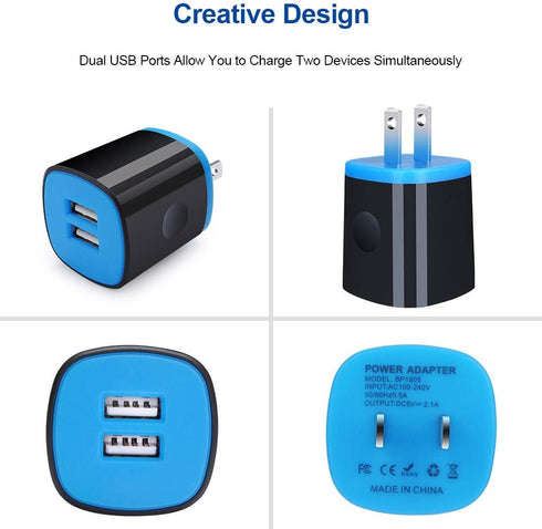Wall Charger Plug 3 Pack, Type C Charger Cable 3 Pack 6FT Compatible for Motorola Moto G Fast/G Power/G Stylus/G Pro/G Play, Edge 5G UW/One 5G UW ...